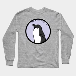 Portrait of Little Blue Penguin in a Circle Long Sleeve T-Shirt